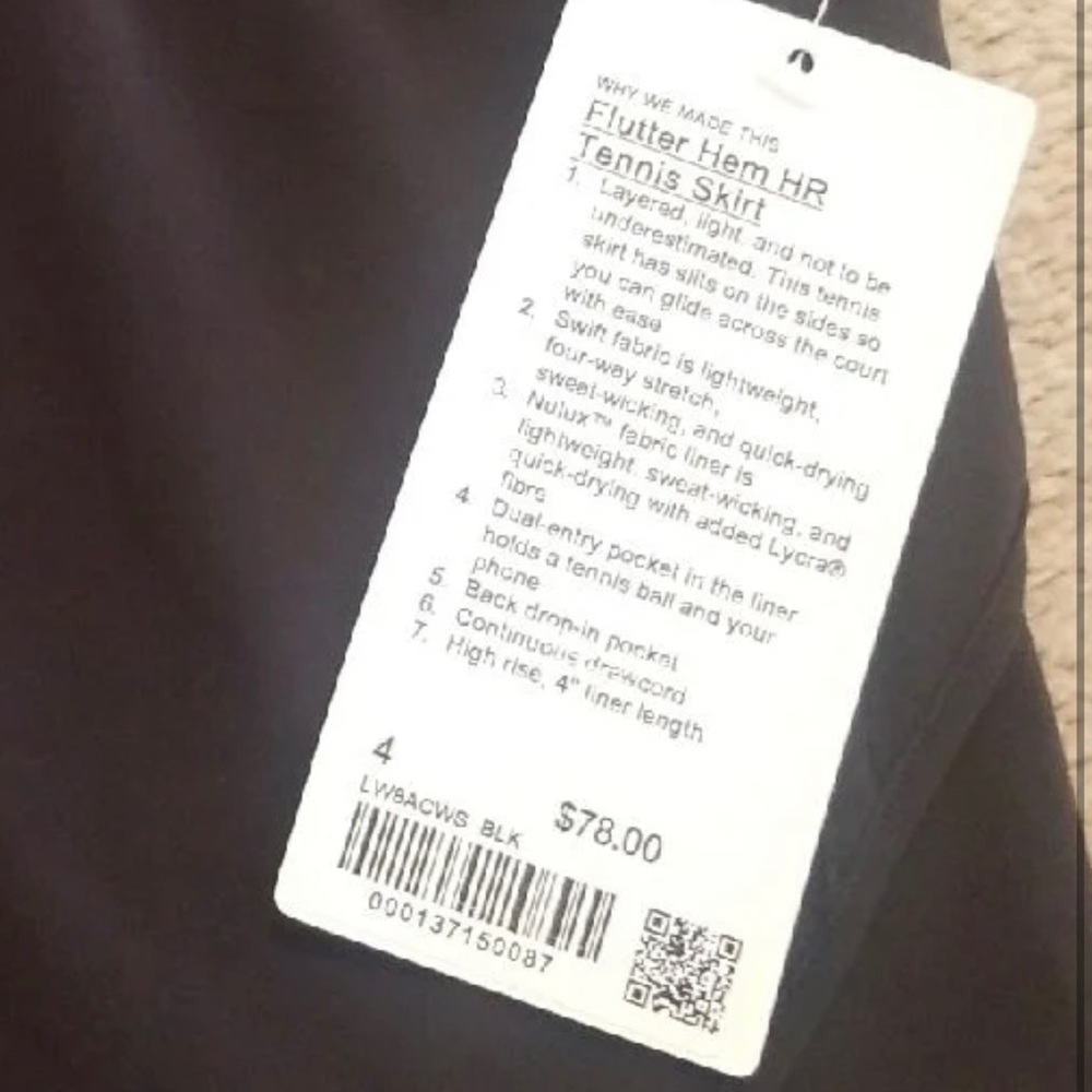 Lululemon Flutter Hem High Rise Skirt size 4 - Picture 7 of 8